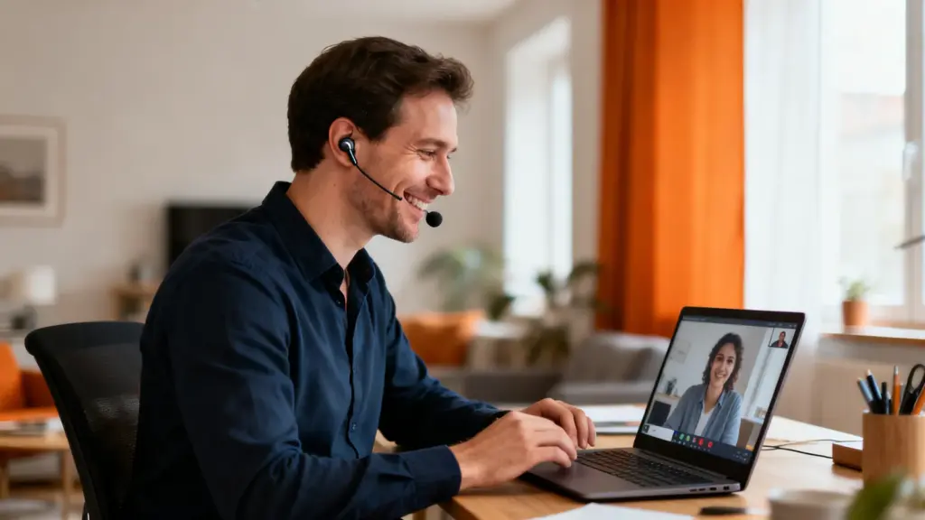 Customer Success Manager im Videocall mit einem Kunden